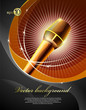 Background for design with a microphone and concert light