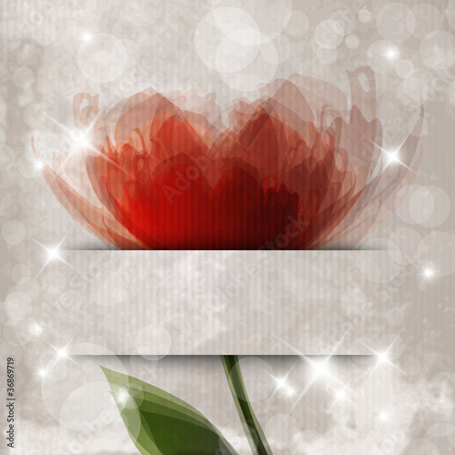 Vettoriale: Sfondo con fiore arancione - Orange flower background Sfondo con fiore arancione - Orange flower background