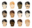 Straight Hair Men Faces