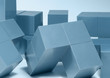 Foto: blue cubic objects blue cubic objects