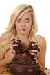 Photo: woman caught with hands in cake woman caught with hands in cake