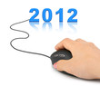 Hand with computer mouse and 2012