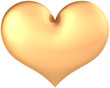 Heart shape golden icon classic. Glamour Love symbol