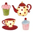 Tea details. Decorative elements Tea details. Decorative elements
