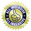 all inclusive button gold daumen oben hoch ok