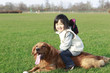 Photo: 女の子と犬 女の子と犬