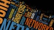 Social Network Video on black background