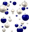 Photo: Christmas balls on white background Christmas balls on white background