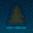 Denim fur-tree. Vector illustration. Eps10