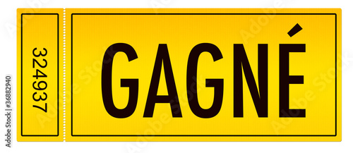 Illustration: ticket gagnant ticket gagnant