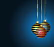 Christmas background striped baubles