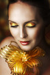 Glamour portrait of young fashion woman
