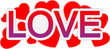 Love and valentine's day text banner