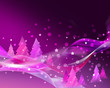 Abstract pink Christmas card