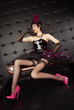 Sexy Burlesque Girl Posing in her 6 inch Fetish Pumps