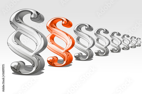 Illustration: Recht 3D rot Recht 3D rot