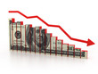 financial crisis, dollar diagram financial crisis, dollar diagram