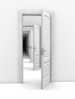 doorway abstract illustration - opportunity, frustration