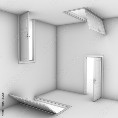 Illustration: abstract doors abstract doors