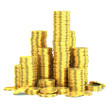 golden coins isolated golden coins isolated