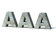 credit rating downgrade - AAA 3d concept credit rating downgrade - AAA 3d concept