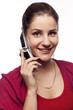 Young woman talking by mobile