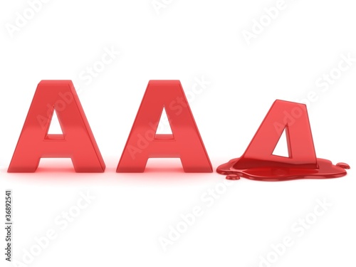 Illustration: credit rating downgrade credit rating downgrade