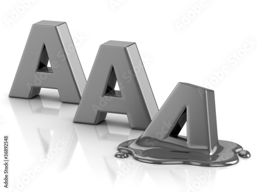 Illustration: AAA credit rating downgrade AAA credit rating downgrade