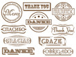 Detalii fotografie Thank you stamps in different languages