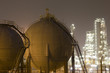 Oil-refinement plant and gas storage tanks Oil-refinement plant and gas storage tanks