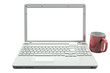 White Laptop with Clipping Path