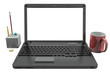 Black Laptop Workstation with Work Path