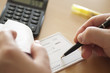 Prepare writing a check Prepare writing a check