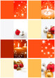 Geschenkanhänger Weihnachten, rot, Weihnachtsmotive
