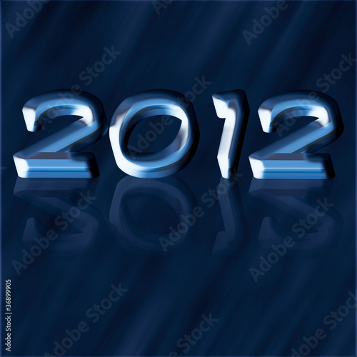 Illustration: Blue cool new year background Blue cool new year background