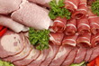 Schinken auf Platte, Partyplatte, Fleisch