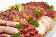 Schinken auf Platte, Partyplatte, Fleisch