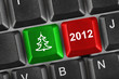 Computer keyboard with Christmas keys