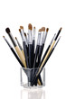 Foto: cosmetic brushes in cup cosmetic brushes in cup