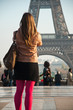 touriste esplanade du trocadéro à Paris