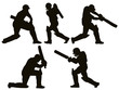 cricket sports batsman batting silhoutte cricket sports batsman batting silhoutte