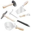 isolated realistic illustration of masons tool