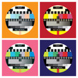 tv color test in pop art style - illustration