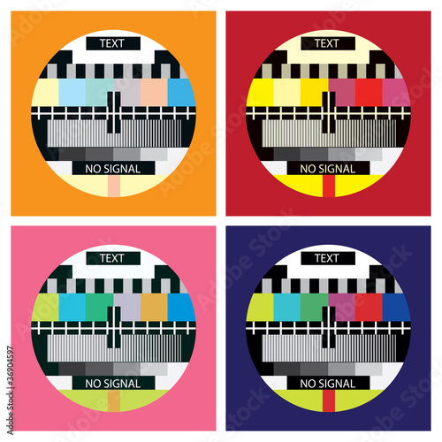 Illustration: tv color test in pop art style - illustration tv color test in pop art style - illustration