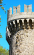 Tower in Rhodes castle - side view, Greece