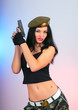 attractive girl with hand gun attractive girl with hand gun