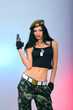 attractive girl with hand gun attractive girl with hand gun