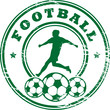 Grunge stamp with word football, vector illustration