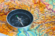 compass on map compass on map