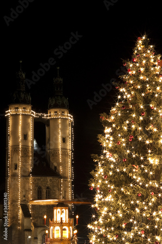 Foto: Weihnachtsmarkt - Halle Saale Weihnachtsmarkt - Halle Saale